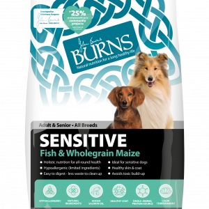 burns pet food fish sensitive dog