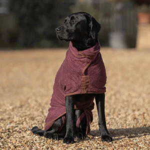 Ruff & Tumble Country Dog Drying Coat - Burgundy - Image 3